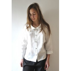 Chemise Uniforme, lin blanc