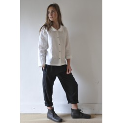 Uniform shirt, white linen