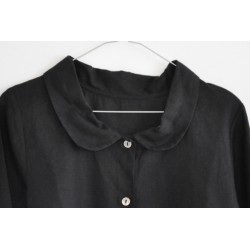 Chemise Uniforme, lin noir