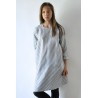 Uniform falred dress, light stripes linen