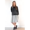 Uniform skirt, light stripes linen