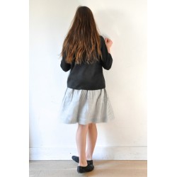 Uniform skirt, light stripes linen