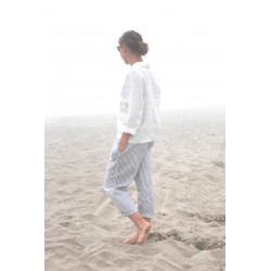 Uniform trousers, light stripes linen