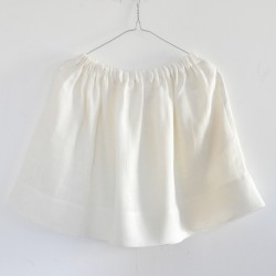 Uniform skirt, thick white linen