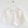 Short Uniforme, lin épais blanc