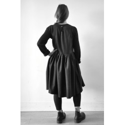 Robe à plis sans manches Uniforme, lainage gris