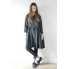 Uniform pleated dress long sleeves, grey woolblend