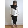 scarf, black linen