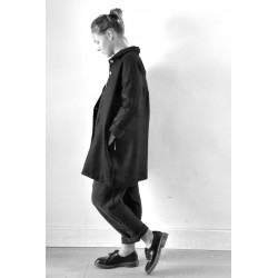 Uniform coat, black thick woolblend