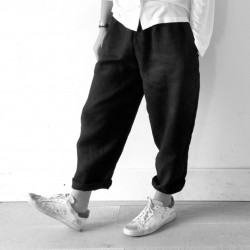 Uniform trousers, thick black linen