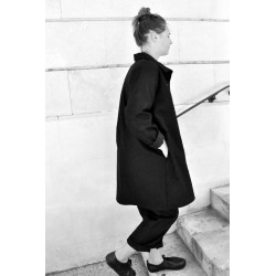 Manteau Uniforme, drap noir