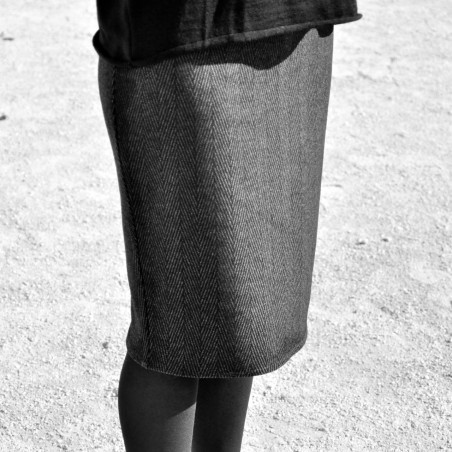 Skirt "woman", herringbone wool drap