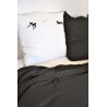 Duvet cover, black linen