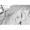 Duvet cover, light stripes linen