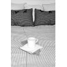 Duvet cover, light stripes linen