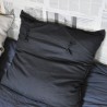 Pillow case, black linen