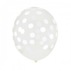 White printed ballons