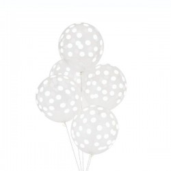 White printed ballons