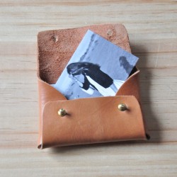 Card holder LOUP, brown leather