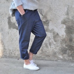 Pocket trousers, blue denim