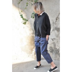 Saroual trousers, blue jean