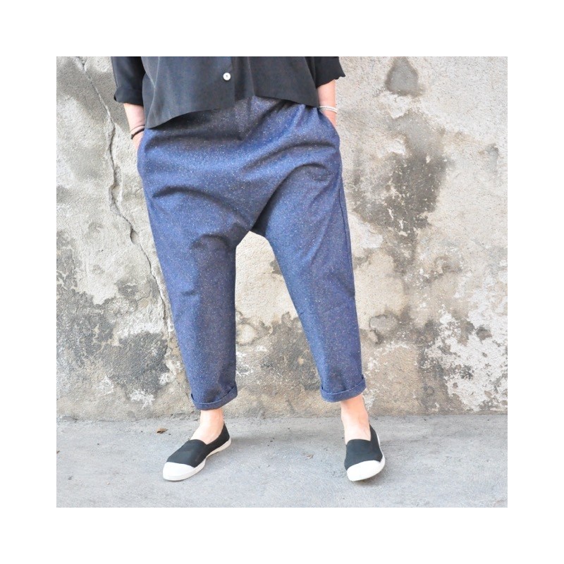 Pantalon sarouel, jean bleu