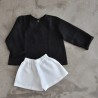 Uniform blouse, black linen