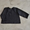 Uniform blouse, black linen