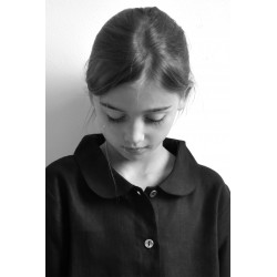 Uniform shirt, black linen