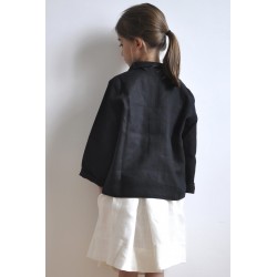 Uniform shirt, black linen