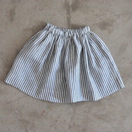 Uniform skirt, light stripes linen