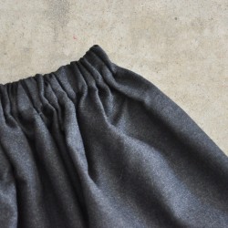 Skirt, dark grey woolblend