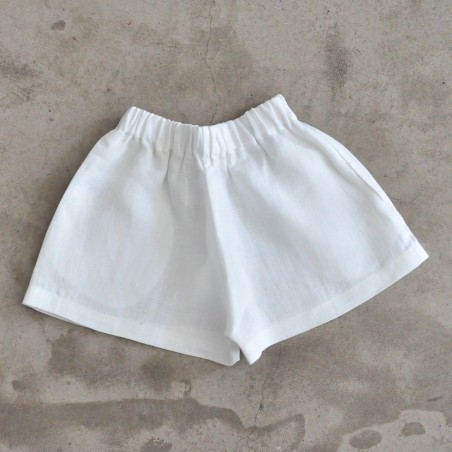 Uniform short, white linen