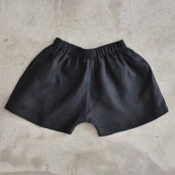 Uniform short, black linen