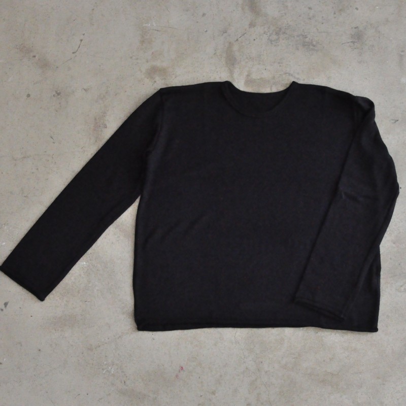 Pull mixte, maille noire