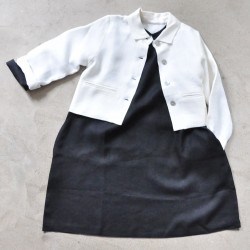 Robe évasée Uniforme, lin noir