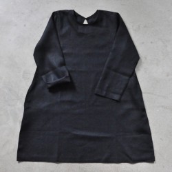 Robe évasée Uniforme, lin noir