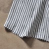 Uniform pleated dress, sleeveless, light stripes linen