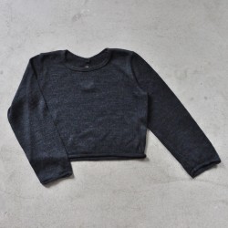 Short sweater, dark grey knit