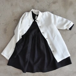 Manteau, lin épais blanc