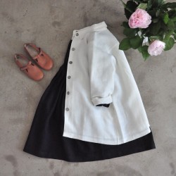 Manteau Uniforme, lin épais blanc