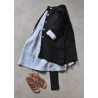 Uniform coat, thick black linen