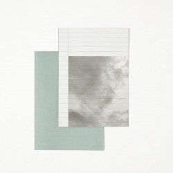 Papier à lettre, bleu brume