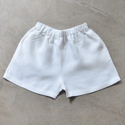 Short Uniforme, lin blanc