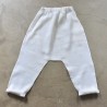 Pantalon sarouel, lin épais blanc