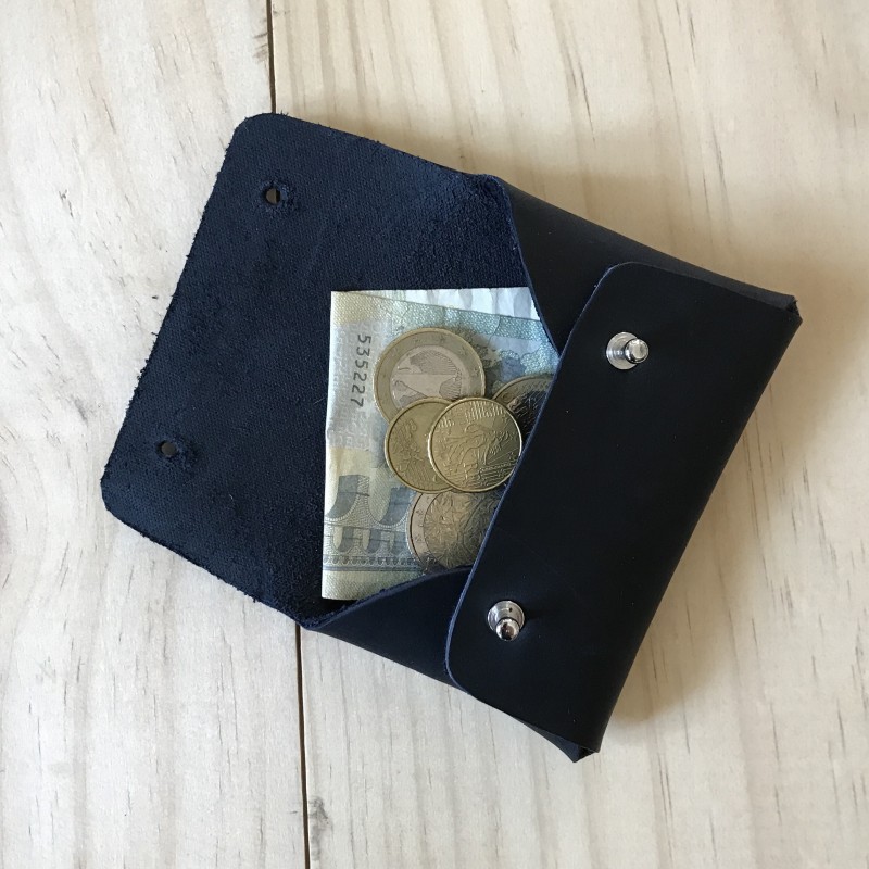 Card holder LOUP, black leather