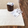 color block rug, natural