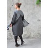 Apron-dress, grey linen