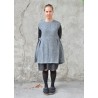 Apron-dress, grey linen