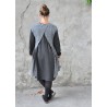 Apron-dress, grey linen